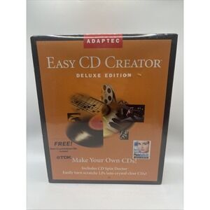 Vintage ADAPTEC Deluxe Edition Easy CD Creator 1997 Factory Sealed New